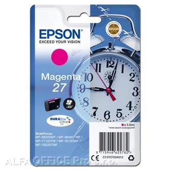 Epson originální ink C13T27034012, 27, magenta, 3,6ml, Epson WF-3620, 3640, 7110, 7610, 76