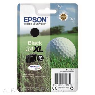 Epson originální ink C13T34714010, T347140, 34XL, black, 16.3ml, Epson WF-3720DWF, 3725DWF