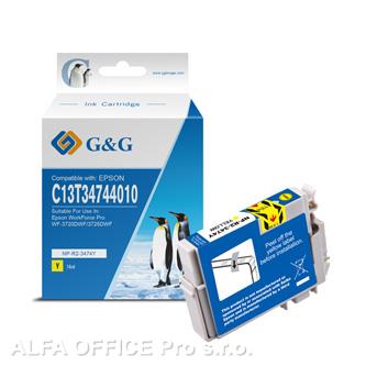  G&G kompatibilní ink s C13T34744010, yellow, NP-R-3474Y, pro Epson WF-3720DWF, 3 