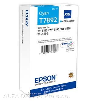 Epson originální ink C13T789240, T789, XXL, cyan, 4000str., 34ml, 1ks, Epson WorkForce Pro