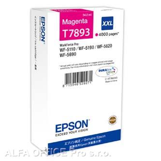 Epson originální ink C13T789340, T789, XXL, magenta, 4000str., 34ml, 1ks, Epson WorkForce 