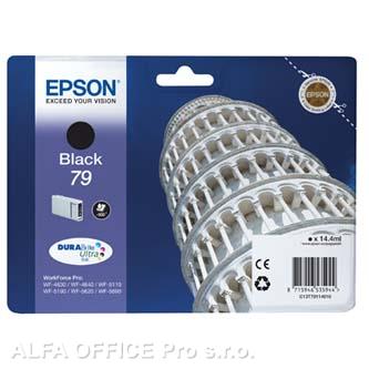 Epson originální ink C13T79114010, 79, L, black, 900str., 14ml, 1ks, Epson WorkForce Pro W