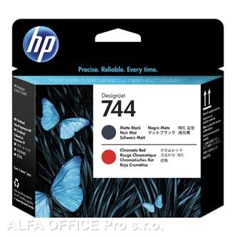 HP originální tisková hlava F9J88A, HP 744, matte black/chromatic red, HP DesignJet Z5600,