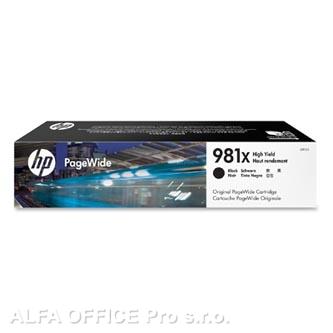 HP originální ink L0R12A, HP 981X, black, 11000str., 194ml, high capacity, HP PageWide MFP