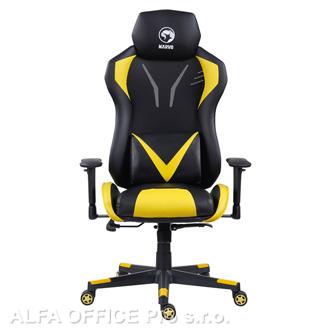  Herní křeslo Marvo CH-133, černé, odnímatelné polštářky, polohovatelné 