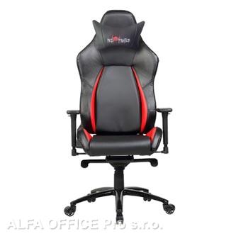  Herní křeslo Red Fighter C2, černé, odnímatelné polštářky 