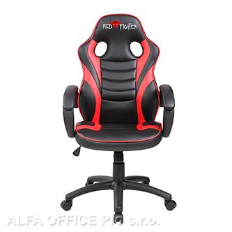  Dětské herní křeslo Red Fighter C6, černo-červené 