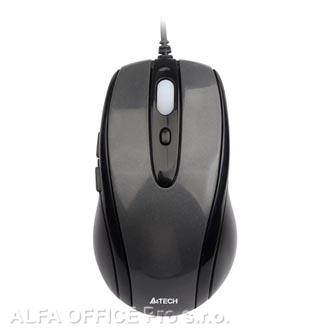  A4tech Myš N-708X, 1600DPI, optická, 6tl., 1 kolečko, drátová USB, černá, herní, 