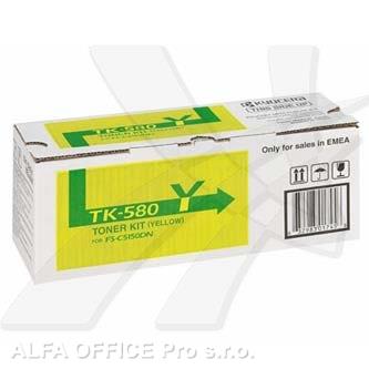 Kyocera originální toner TK580Y, yellow, 2800str., 1T02KTANL0, Kyocera FS- C5150DN