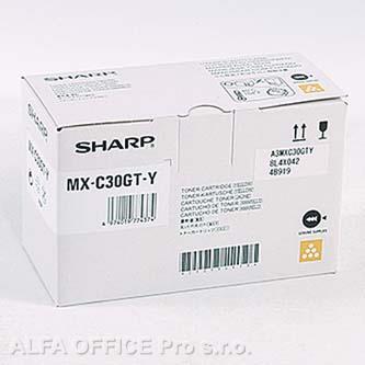 Sharp originální toner MX-C30GTY, yellow, 6000str.