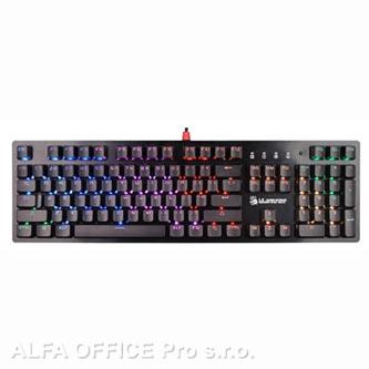  A4Tech B820R, klávesnice herní, podsvícená typ drátová (USB), černá, CZ, mechani 