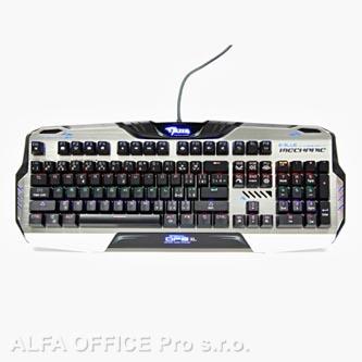  E-BLUE Mazer Mechanical 729, Klávesnice herní, podsvícená s hnědým spínačem typ 