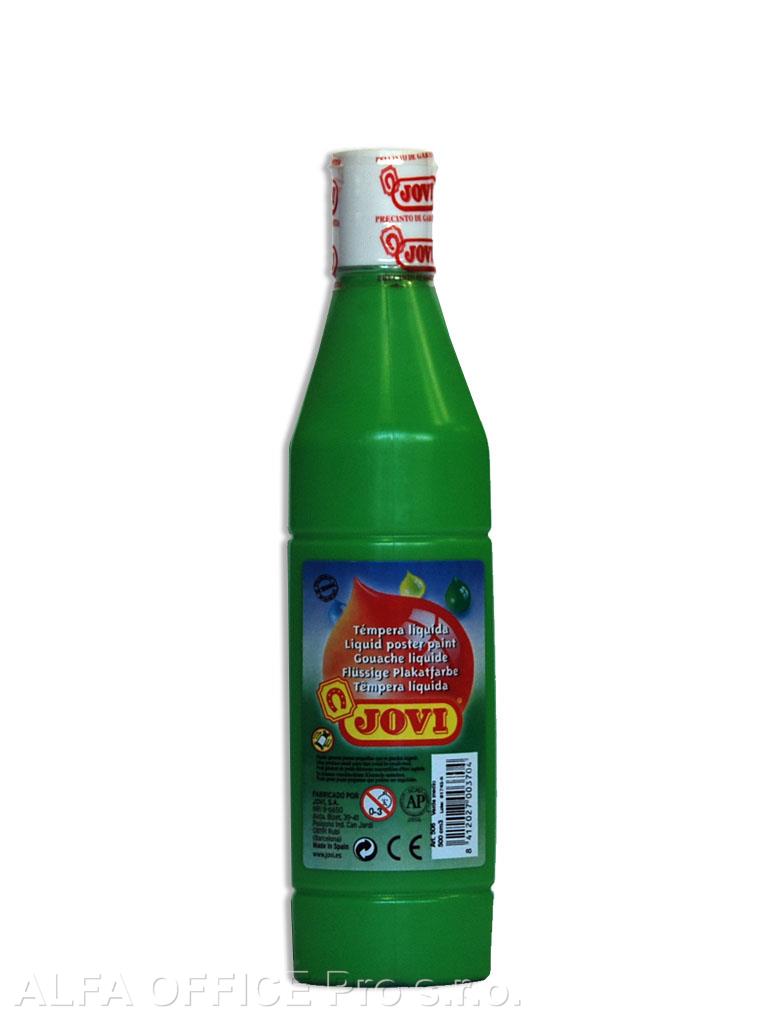 Tekuté temperové barvy JOVI PREMIUM v lahvi - 500 ml / sv.zelená