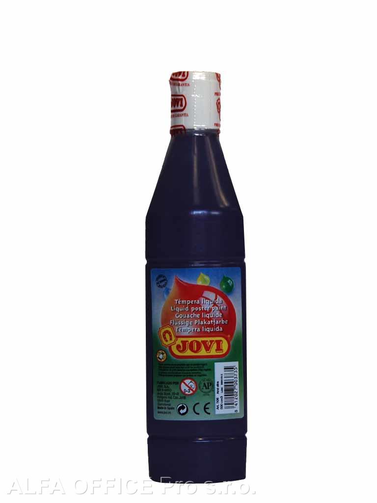 Tekuté temperové barvy JOVI PREMIUM v lahvi - 500 ml / tm.modrá