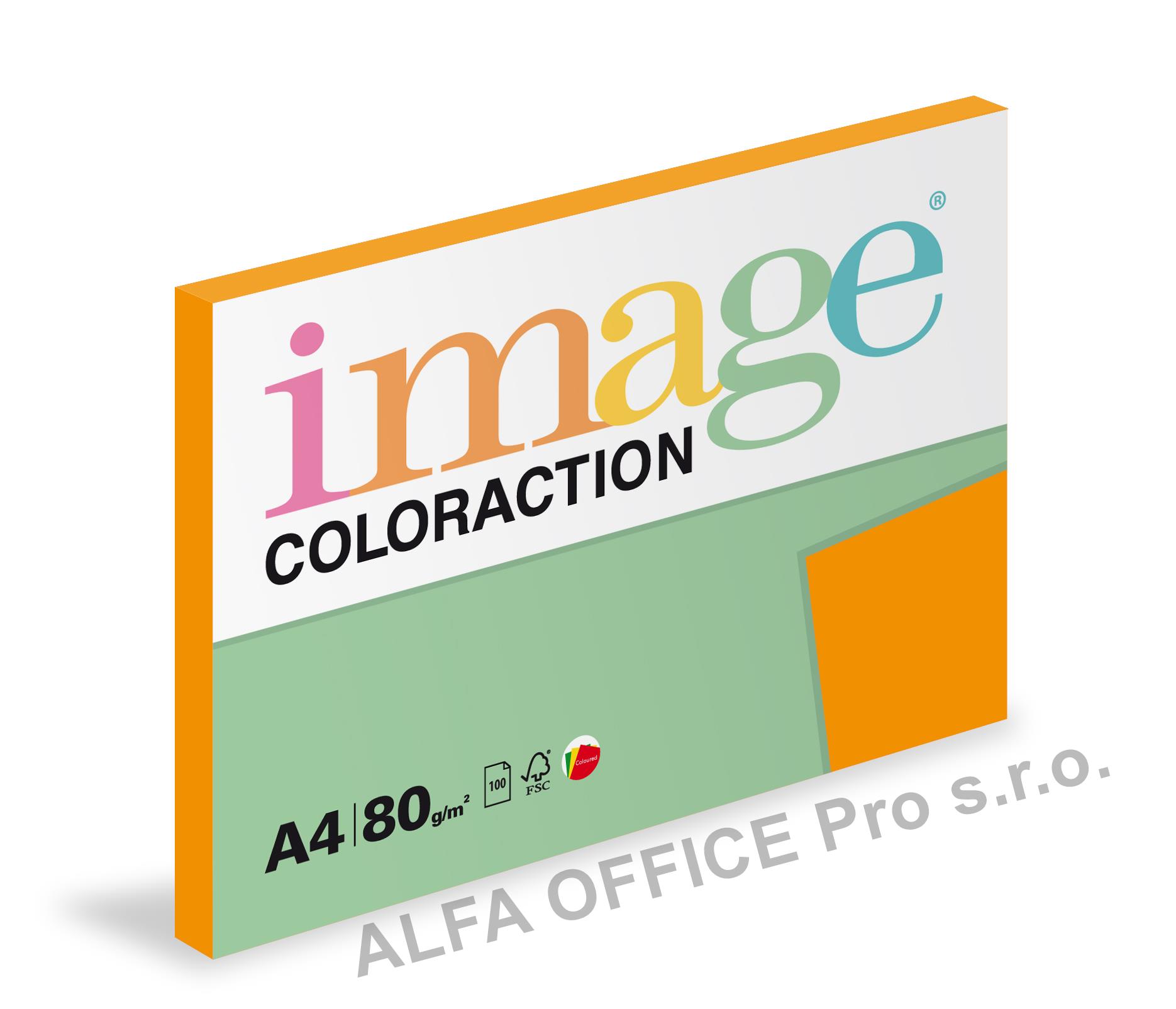 Xerografický papír BAREVNÝ - Acapulco / reflexní oranžová / 100 listů / NeoOr