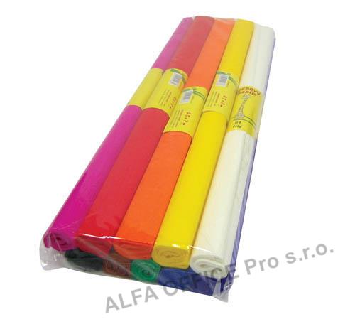 Krepový papír - sada 10 ks / barevný mix