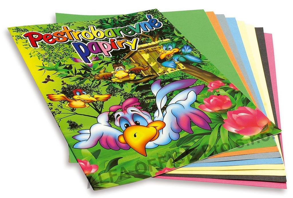 Barevné papíry A4 nelepicí - 8 listů