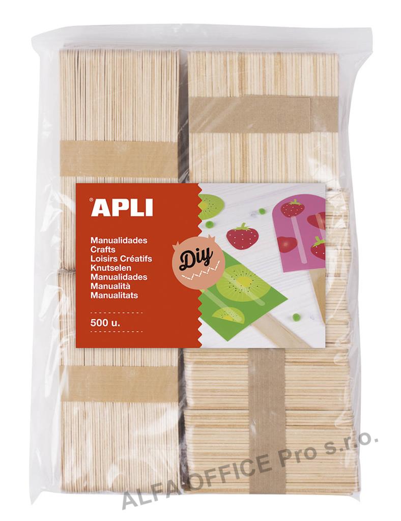 Nanuková dřívka APLI Jumbo přírodní / mix velikostí / 800 ks