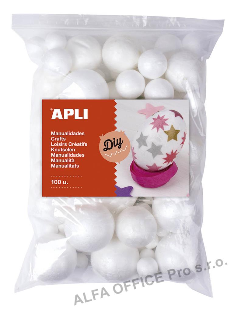 Polystyrénové koule APLI Jumbo / mix velikostí / 100 ks