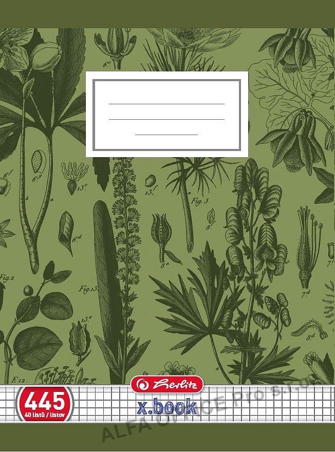 Sešit školní Herlitz Premium 445 - A4 / čtvereček / 40 listů