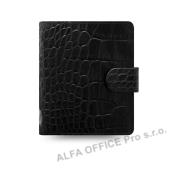 Filofax Classic Croc A7 kapesní týdenní černá