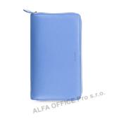 Filofax Saffiano ZIP A6 osobní compact týdenní modrá