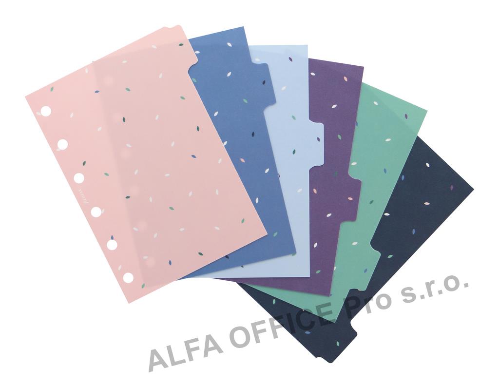 Rozřazovač Filofax Garden kapesní / 6 záložek