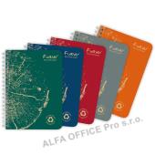 Blok kroužkový Clairefontaine forever A6 - linka / 60 listů / mix barev