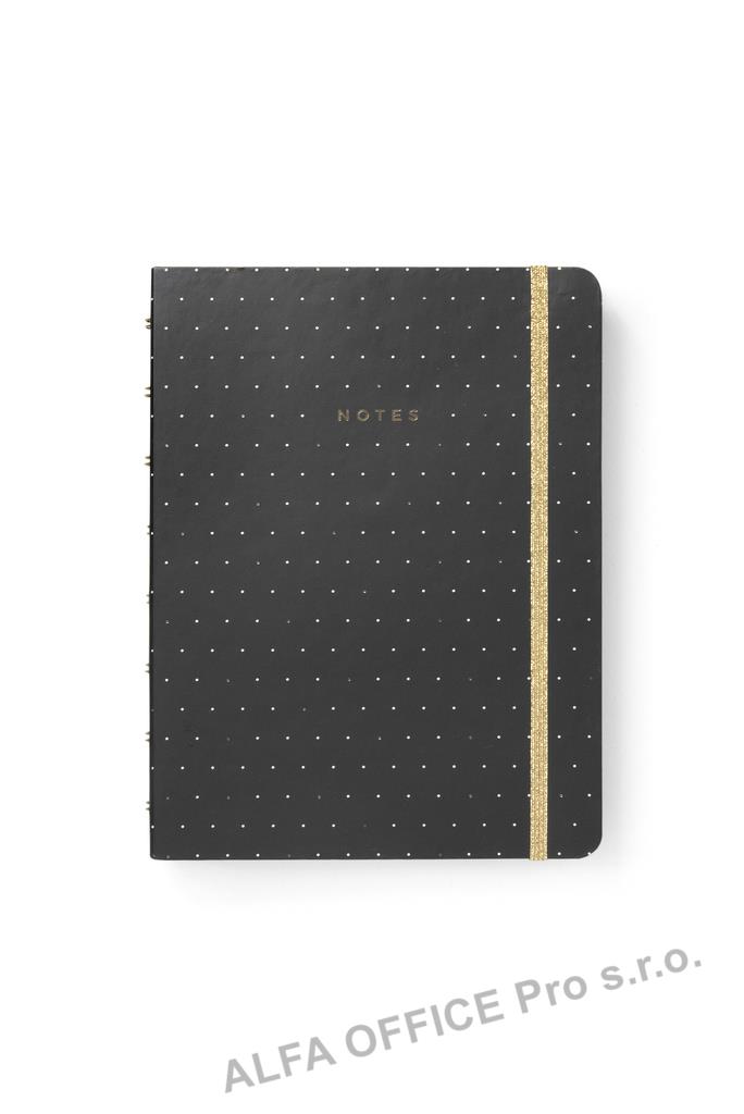 Blok Filofax Notebook Moonlight černá - A5/56l