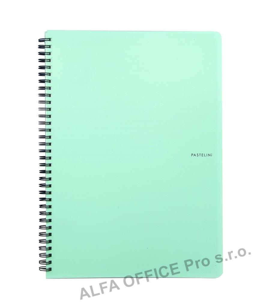 Blok kroužkový PASTELINi - A4 / linka / zelená