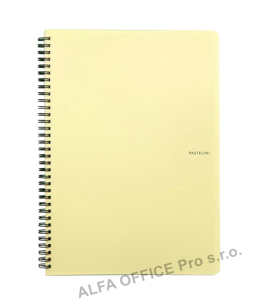 Blok kroužkový PASTELINi - A4 / linka / žlutá