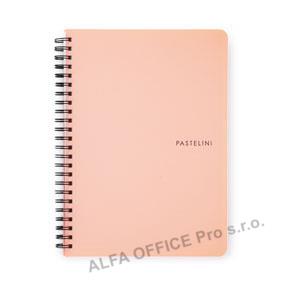 Blok kroužkový PASTELINi - A5 / linka / oranžová