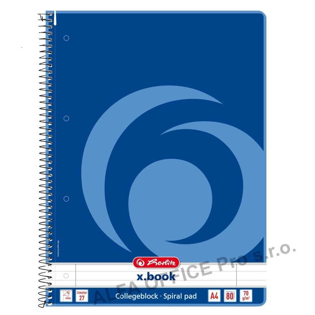 Blok Herlitz x.book - A4 / linka