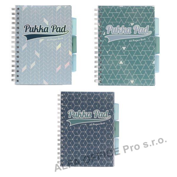 Blok kroužkový Pukka Pad Glee - A5 / linka / mix barev