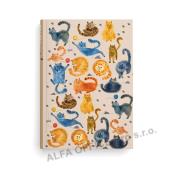 Kniha záznamní A5 - linka / 100 l / kočky