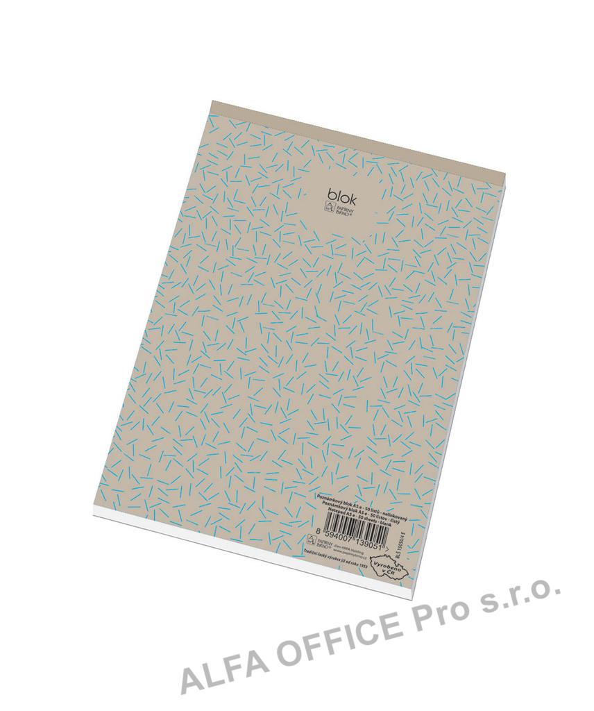 Blok šitý recyklovaný - A7 / linka