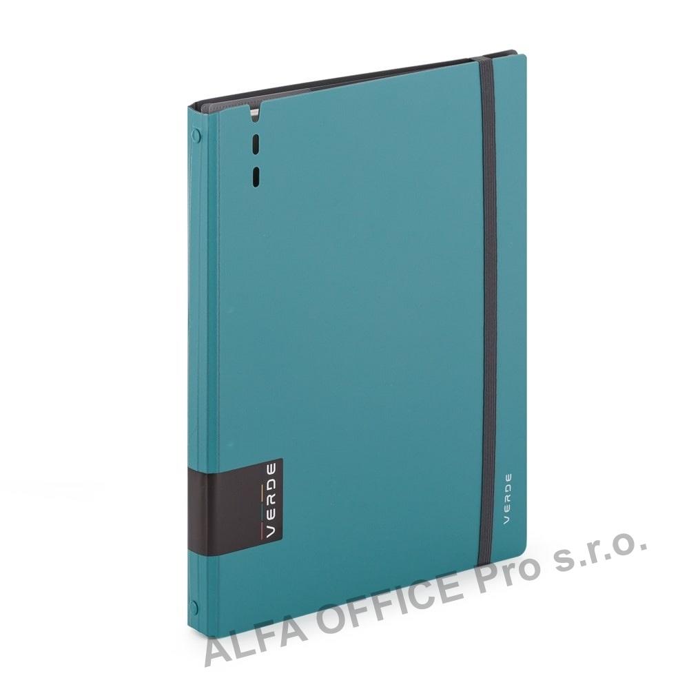 Kroužkový záznamník VERDE Karis A4 - 90 l / milano