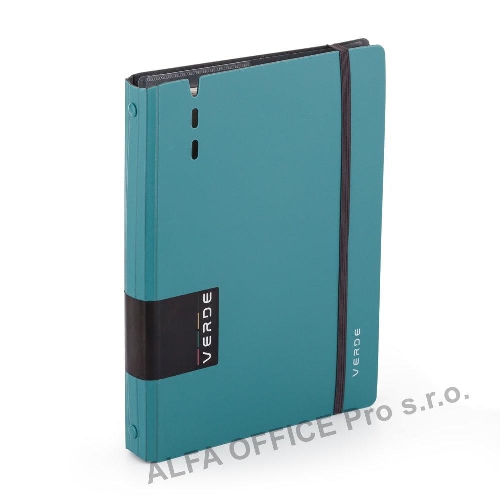 Kroužkový záznamník VERDE Karis A5 - 90 l / milano