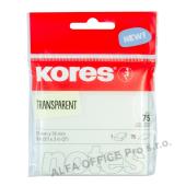 Samolepicí bloček transparentní - 75 x 75 mm / 75 lístků