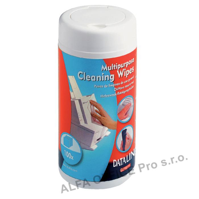Čisticí kapesníky na počítač - vlhké / dóza / 100 ks