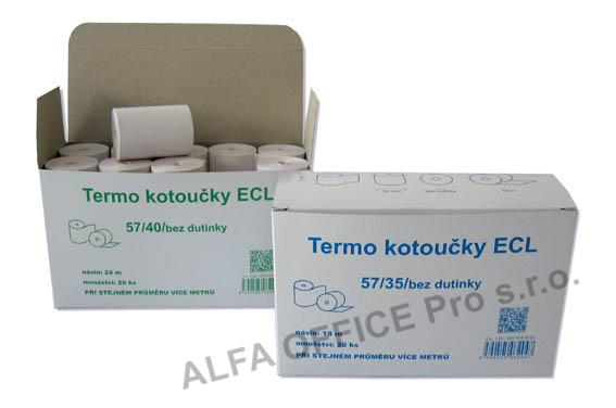 Pásky do pokladny termocitlivé - EET - 57 mm / 40 mm / 24 m