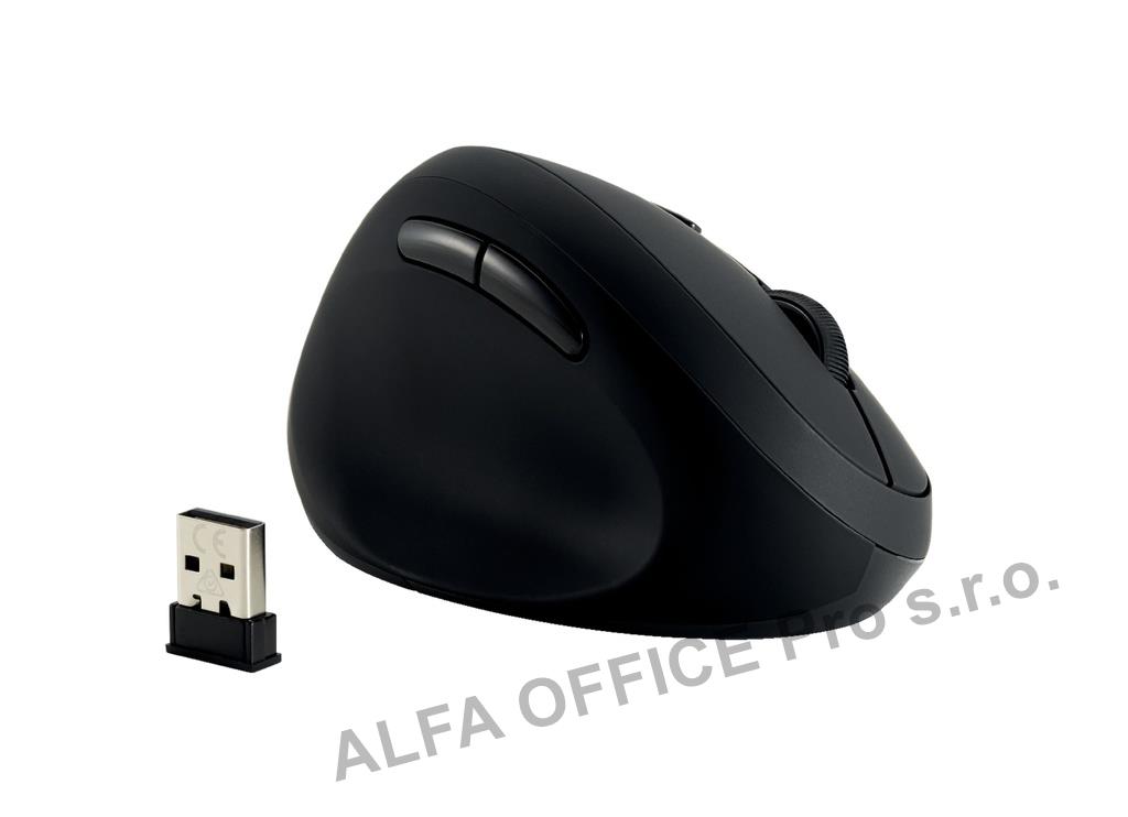 Myš Kensington Pro Fit® Ergo bezdrátová - černá / pro leváky