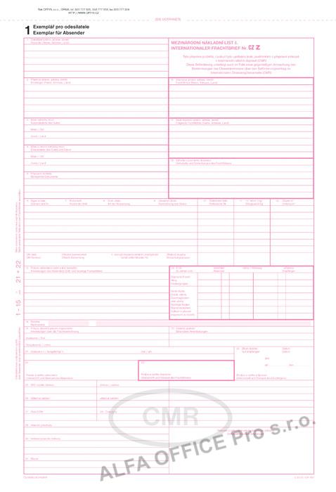 Optys 1197 CMR 5 listů NCR A4
