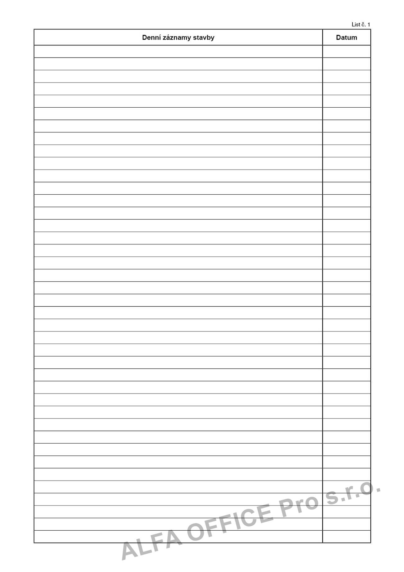 Stavební deník Baloušek A4 / 15 listů + 3x20 listů / PT255