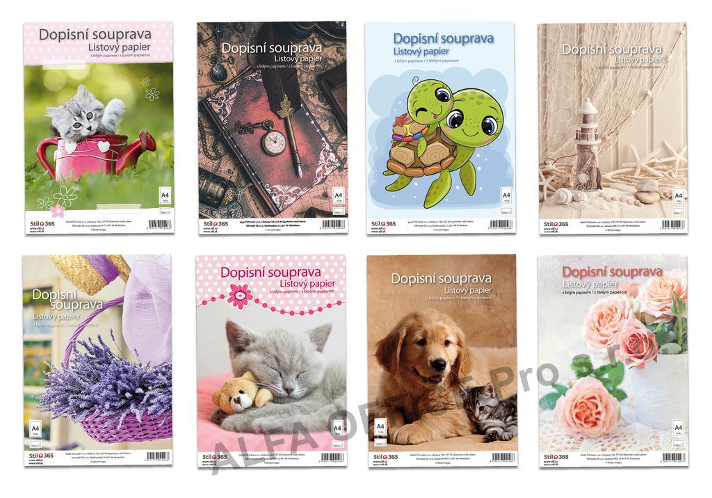 Dopisní sada - 10 + 10 bílá