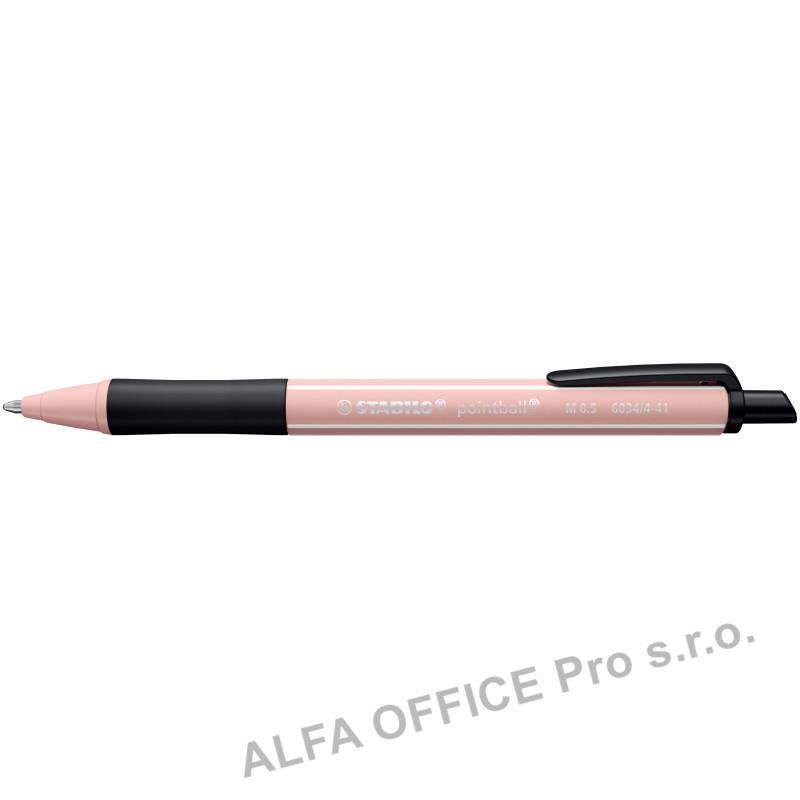 Kuličkové pero STABILO pointball NatureCOLORS Wildflower - pudrově růžová
