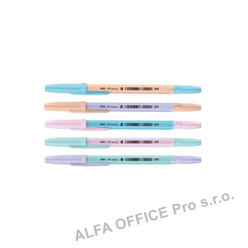Kuličkové pero DELI - pastelový mix