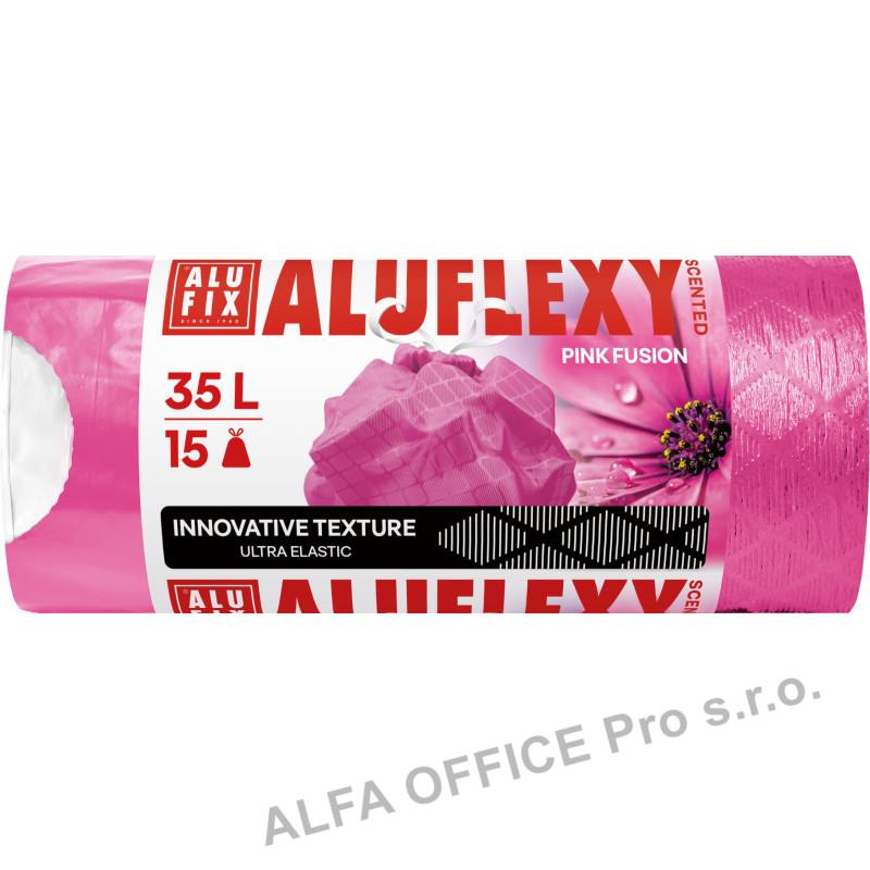 Pytle Alufix Aluflexy stahovací - 53x60 cm / 35l / 28my / 15ks / růžová