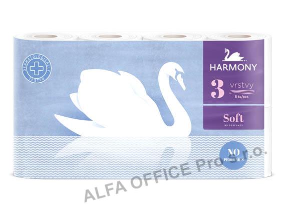 Papír toaletní Harmony Soft 3-vrstvý / 8 ks