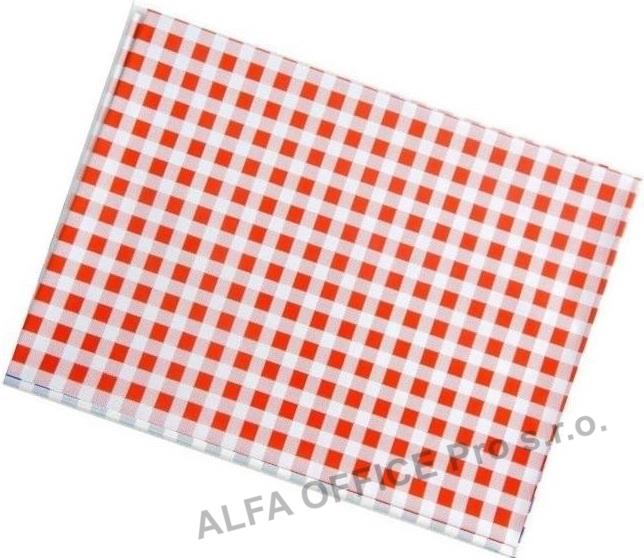 Ubrus PVC - 65 x 50 cm / červené káro
